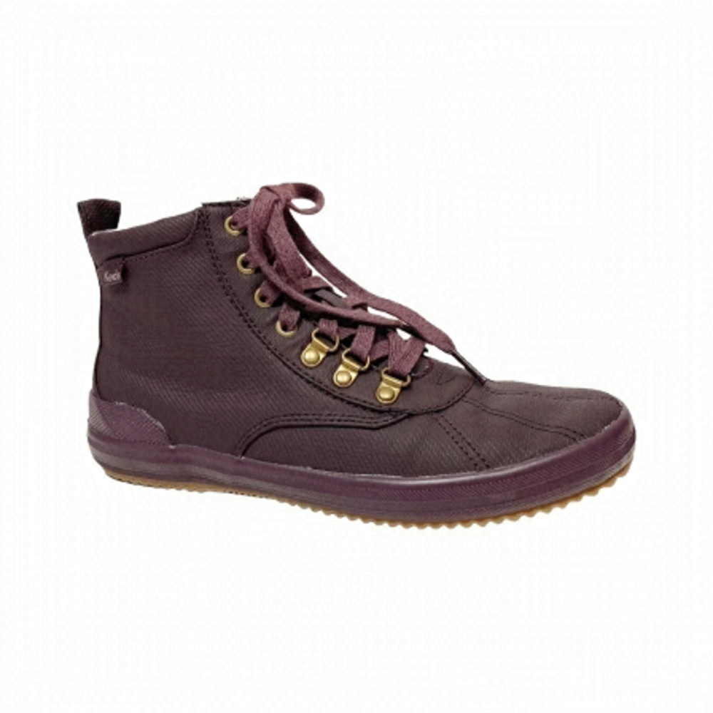Keds Scout Burgundy Matte Twill Water Resistant Lace Up Boots Size 7.5